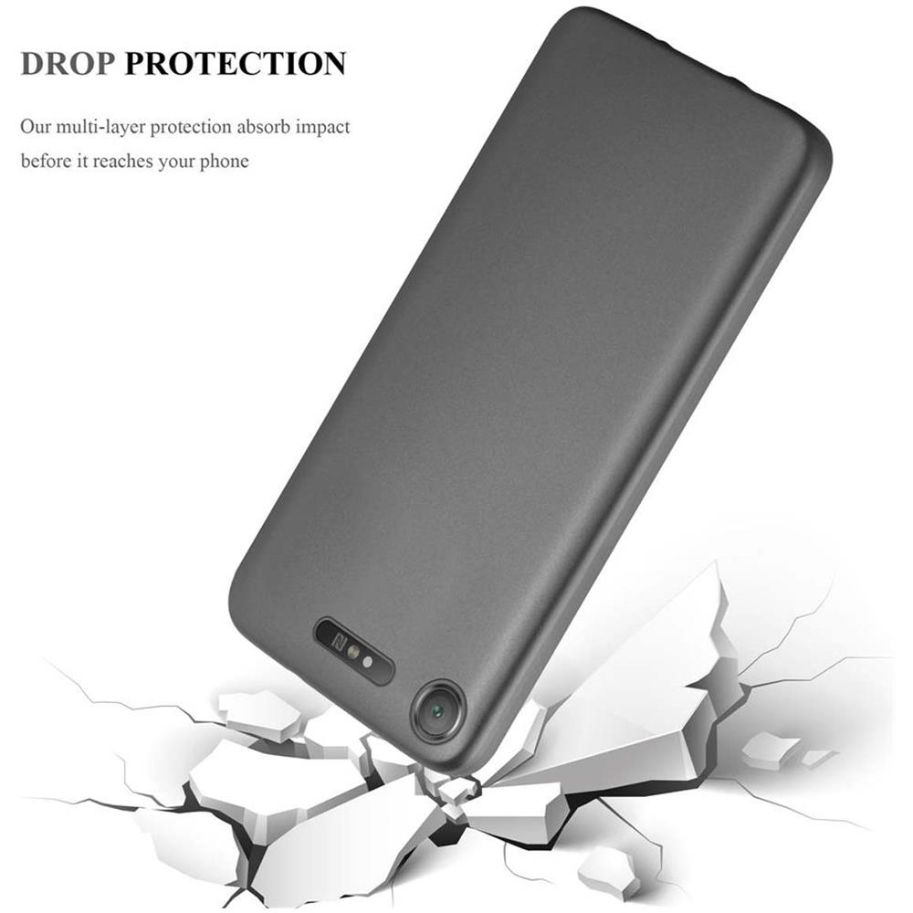 Custodia Compatibile Con Sony Xperia Xz1 In Grigio Metallico - Coperchio Protettivo In Silicone Tpu Flessibile - Foto 8