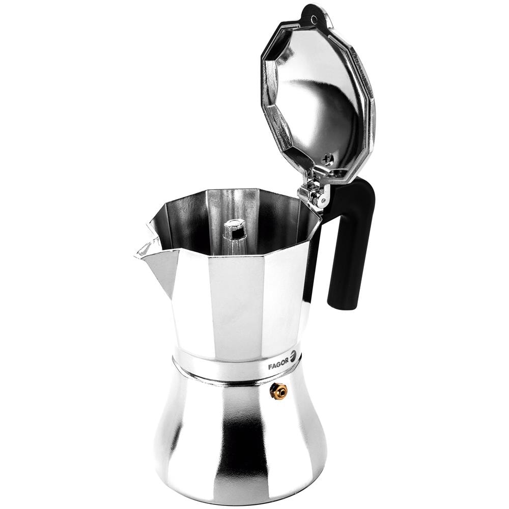 Fagor Cupy Caffettiera Italiana Induzione Alluminio 9 Tazze Di Caffè Tutti I Fornelli  Argento - Foto 2