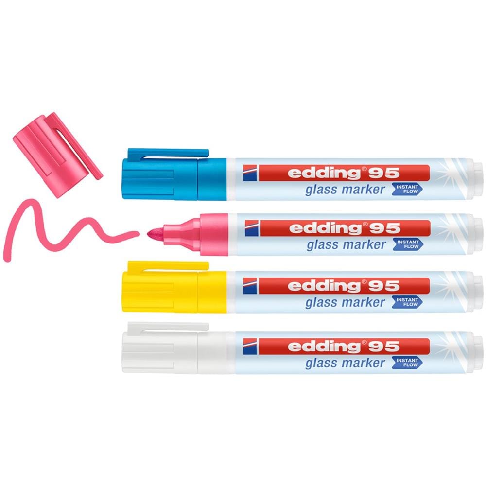 95 Glass evidenziatore 4 pz Tipo di punta Blu, Rosa, Bianco, Giallo - Foto 1