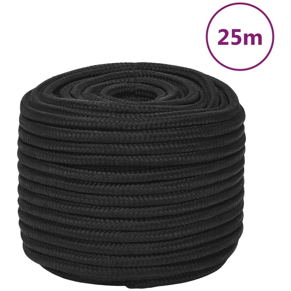 Corda Nautica Completamente Nera 14 Mm 25 M In Polipropilene - Foto 1