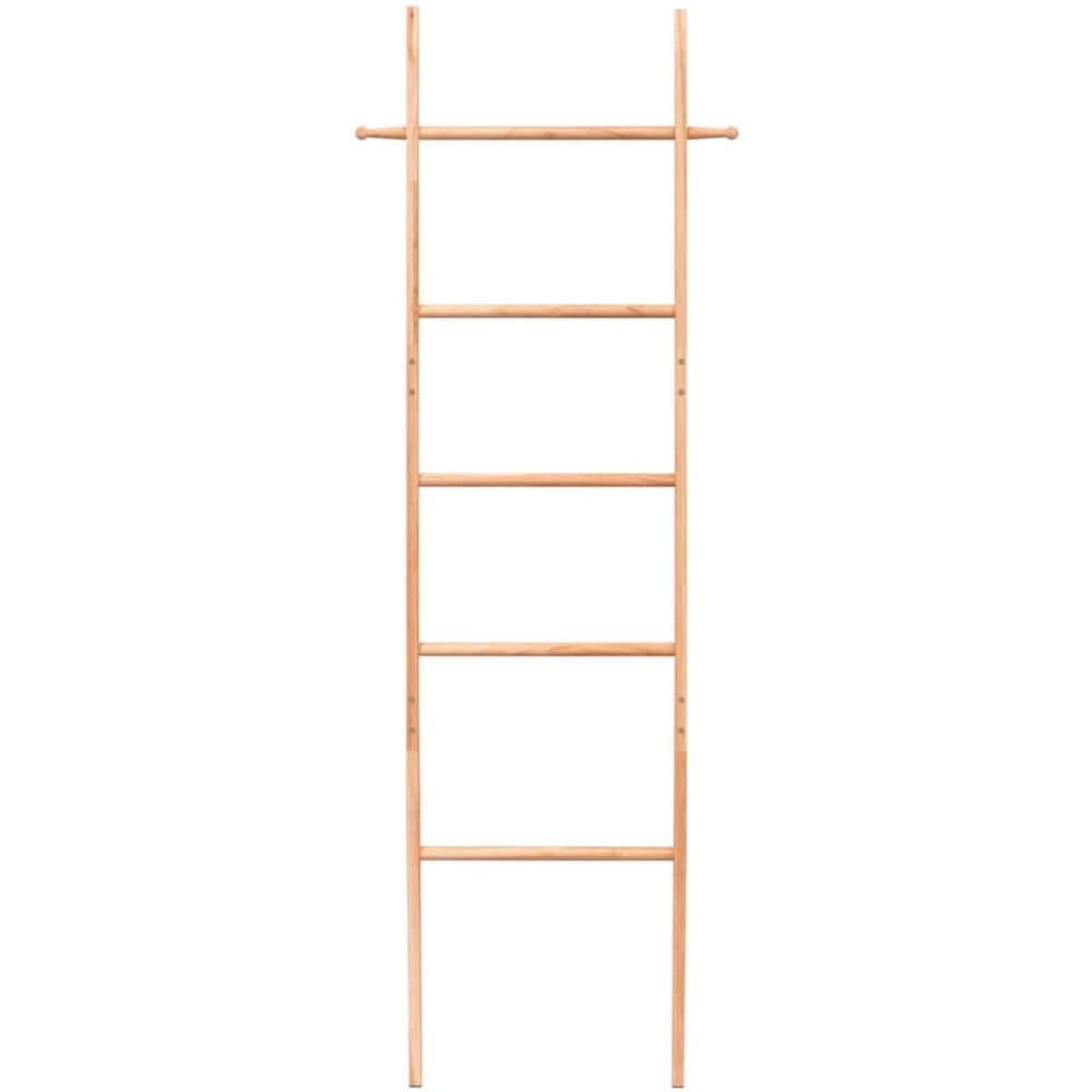 Scala Porta Asciugamani 170 Cm In Legno Massello Di Noce - Foto 3