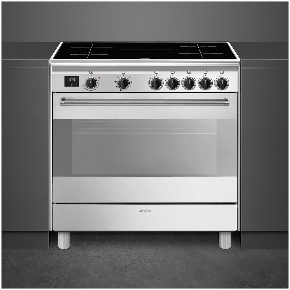 Cucina Elettrica BG91IX2 5 Zone a Induzione Forno Elettrico Multifunzione Termoventilato Classe A Dimensioni 90 x 60 cm Colore Acciaio Inossidabile Serie Estetica Classica - Foto 5