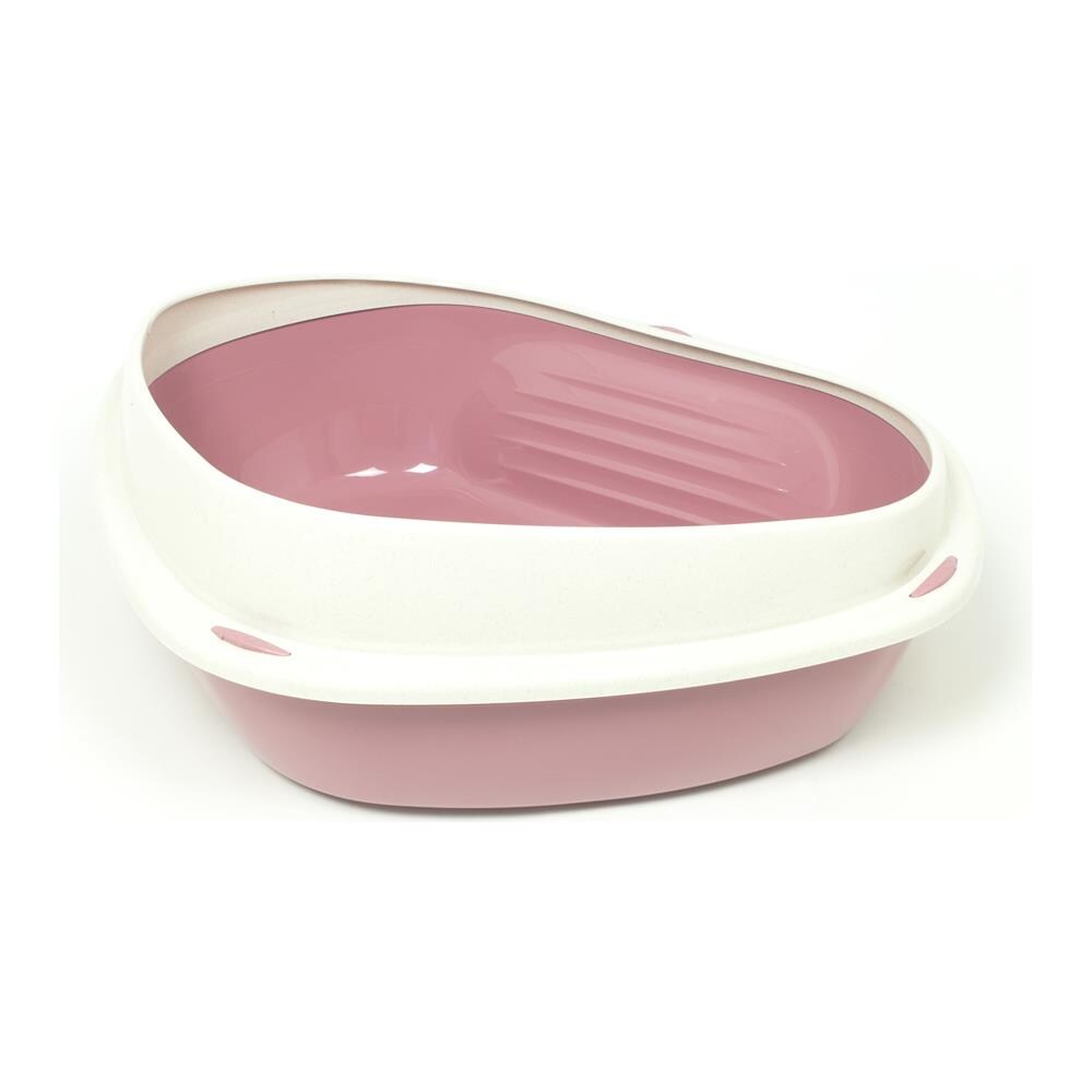 Lettiera Toilette Per Gatti Angolare 49x40x17,5cm Modello 700090 Colore Rosa - Foto 1