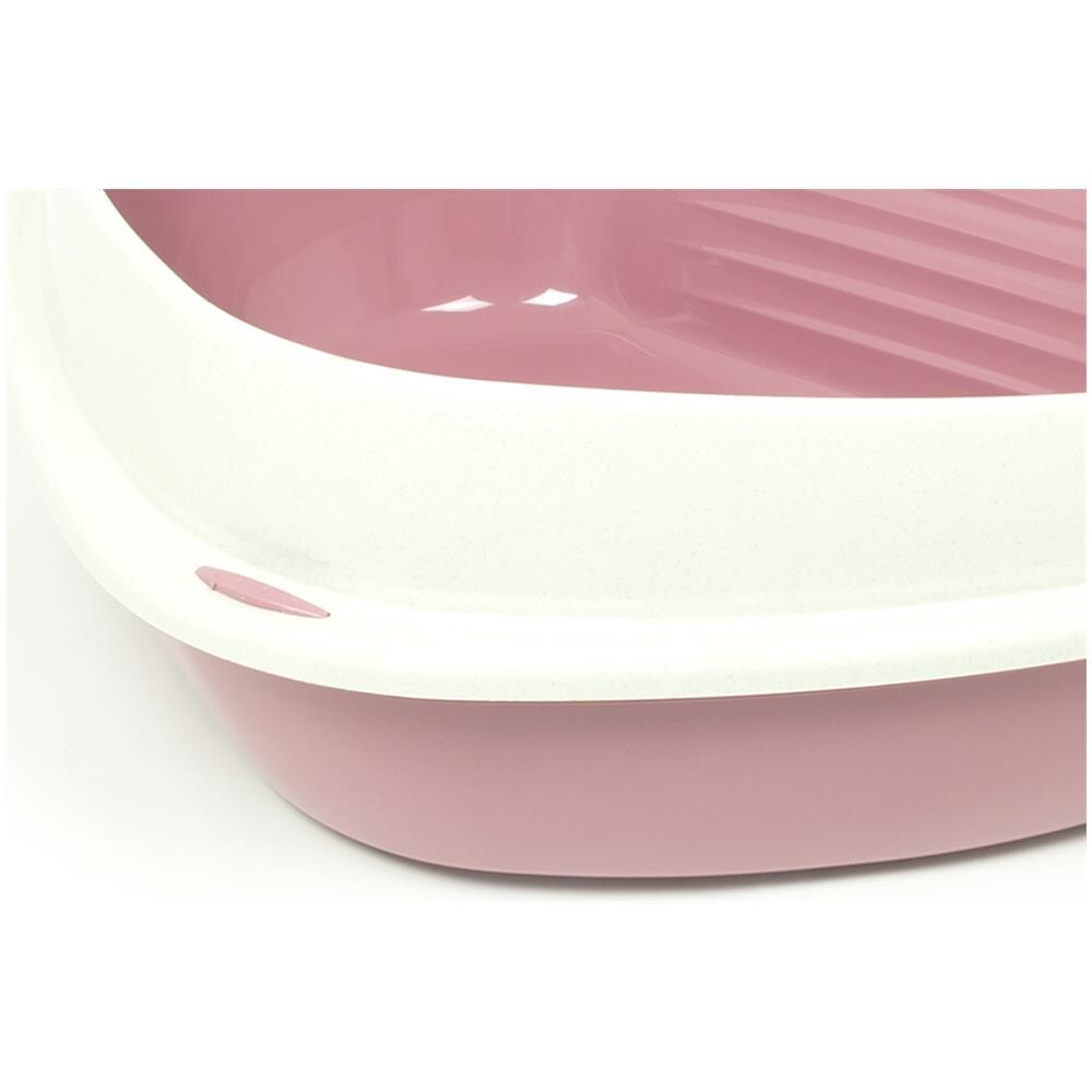 Lettiera Toilette Per Gatti Angolare 49x40x17,5cm Modello 700090 Colore Rosa - Foto 2