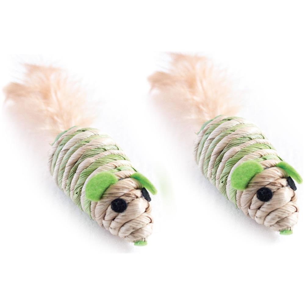 Set 2 Pezzi Gioco Pet Gatti Modello Funny Topo Resistente Per Animali Domestici - Foto 1