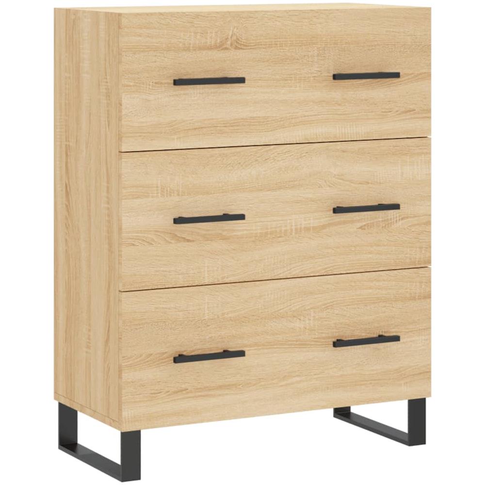 Credenza Rovere Sonoma 69,5x34x90 Cm In Legno Multistrato - Foto 2