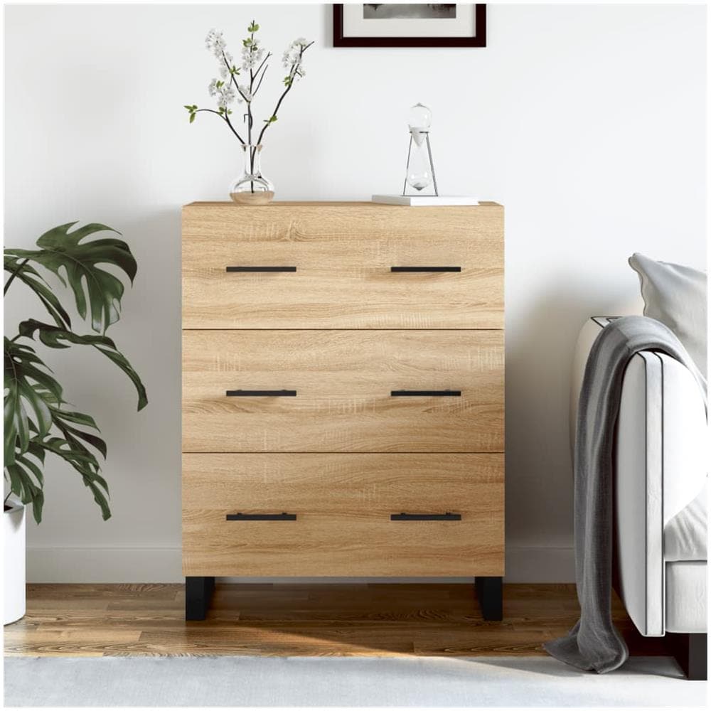 Credenza Rovere Sonoma 69,5x34x90 Cm In Legno Multistrato - Foto 1