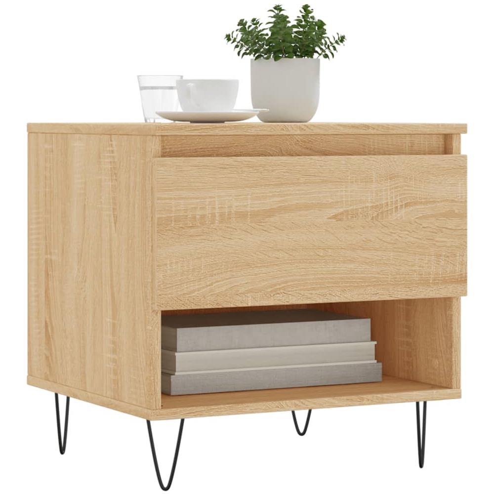 Tavolini Salotto 2pz Rovere Sonoma 50x46x50cm Legno Multistrato - Foto 3