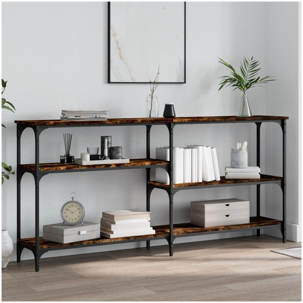 Tavolo Consolle Rovere Fumo 160x29x75 Cm In Legno Multistrato - Foto 1