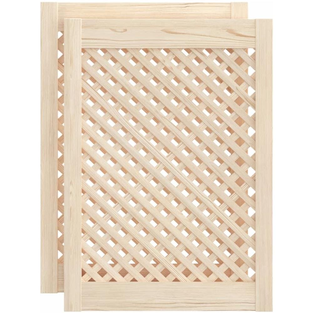 Ante Con Design A Reticolo 2 Pz 49,5x69 Cm In Legno Di Pino - Foto 2