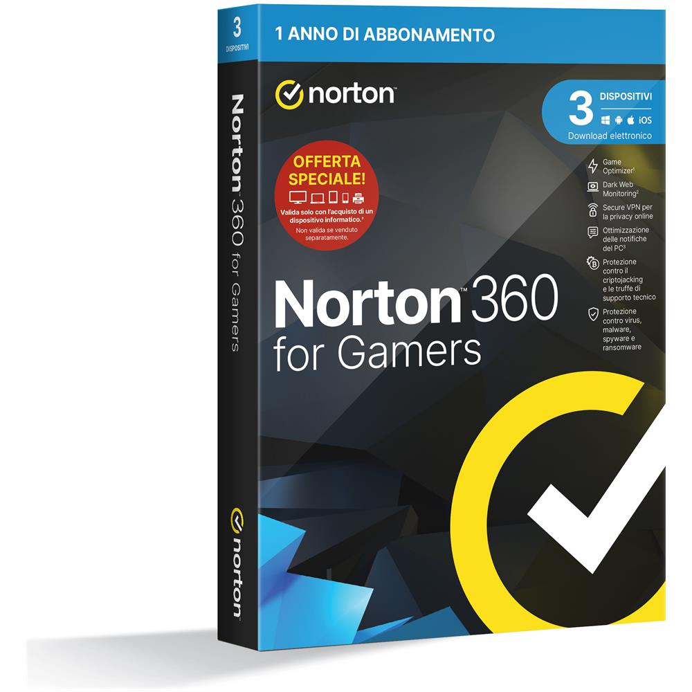 Norton 360 for Gamers 2023 Gestione della sicurezza Full 1 licenza /e 1 anno /i - Foto 1