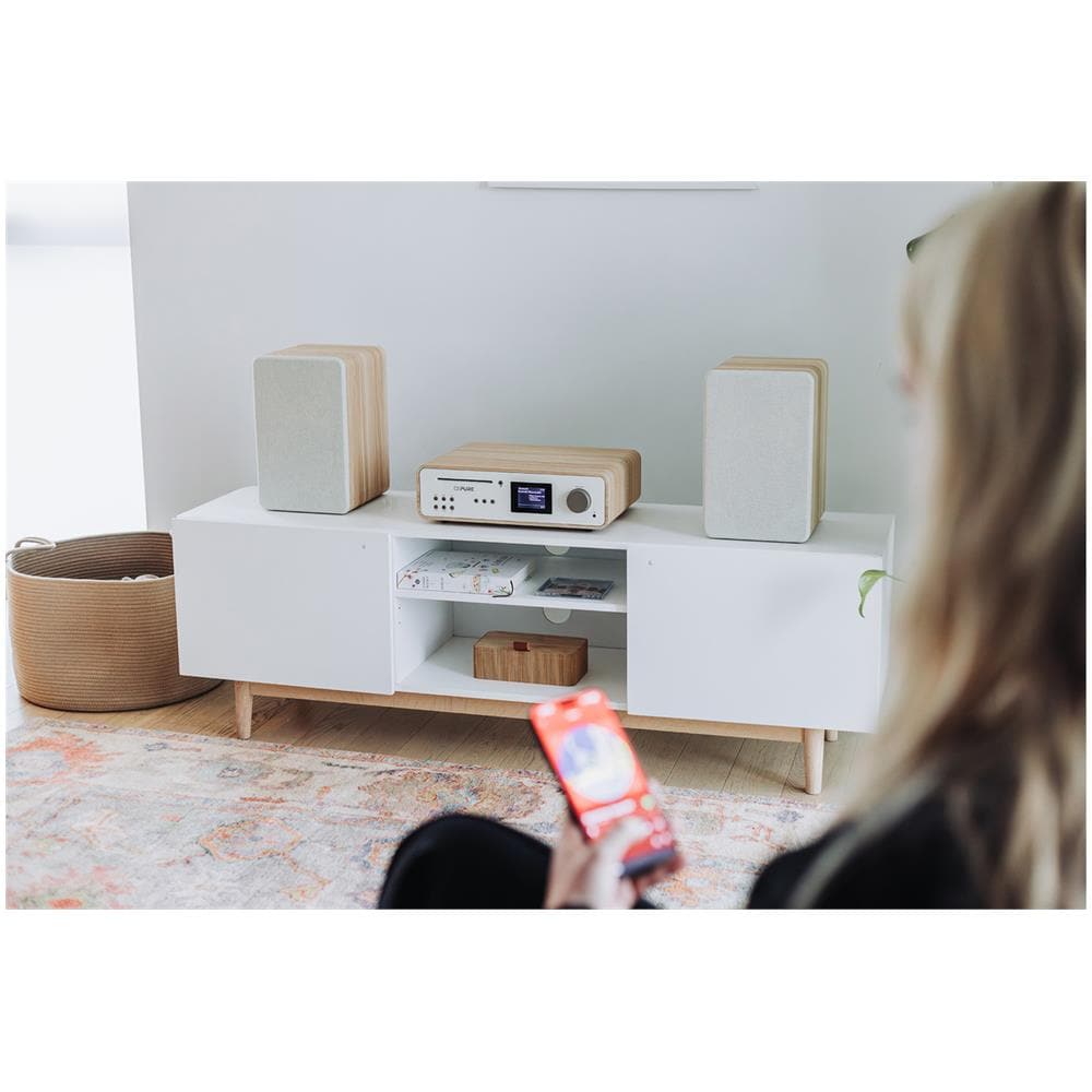 Microsistema Audio per la Casa Micro HiFi Classic Stereo 50 W Quercia Bianco - Foto 10