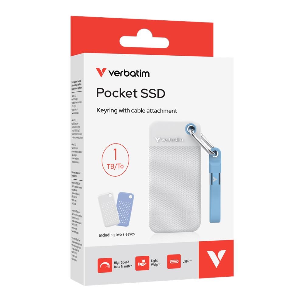 Pocket SSD 1 TB USB tipo-C 3.2 Gen 2 (3.1 Gen 2) Blu, Bianco - Foto 5