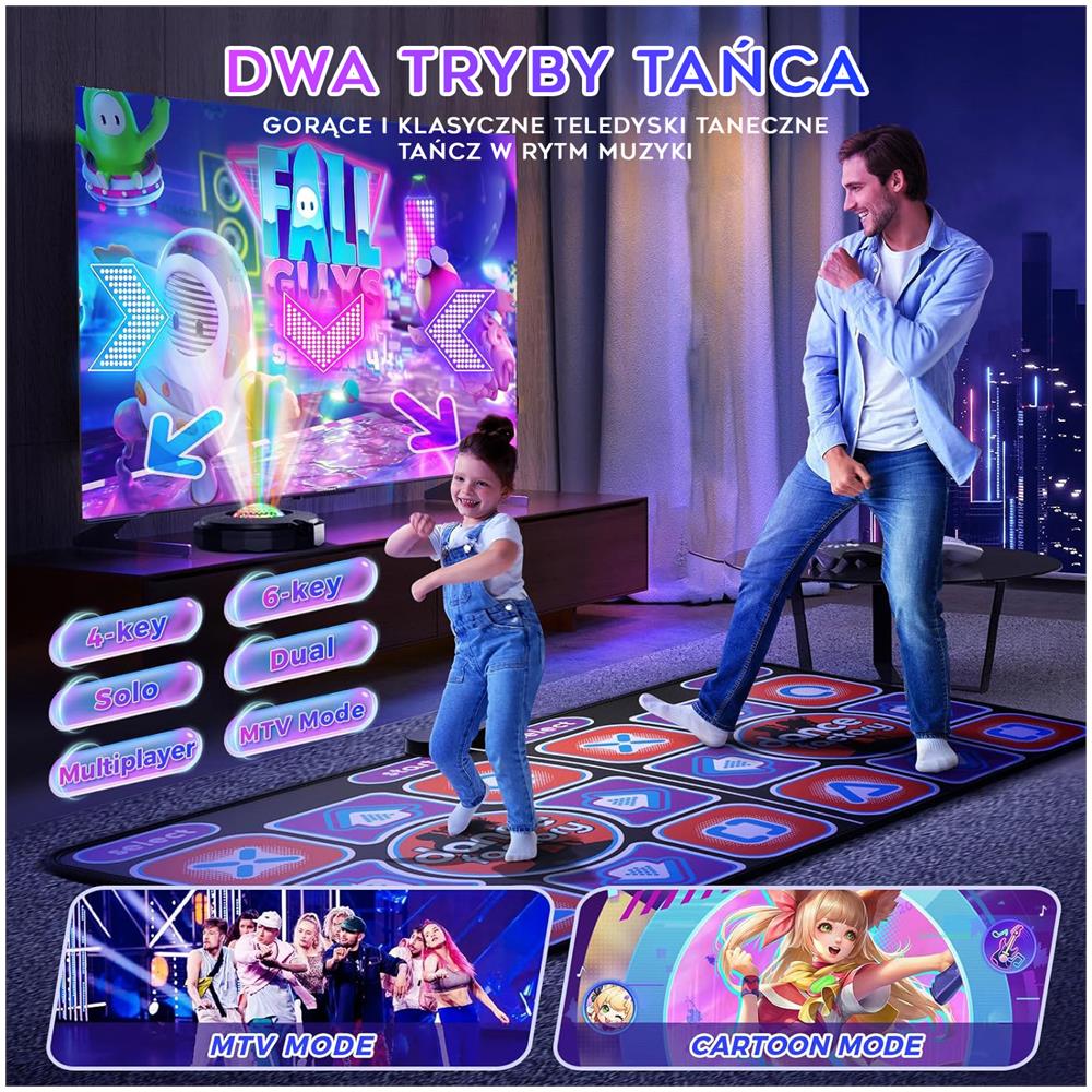 TAPPETINO DA DANZA INTERATTIVO SPORT MOVIMENTO YOGA CON TELECAMERA HD WIFI HDMI 8in1 - Foto 2
