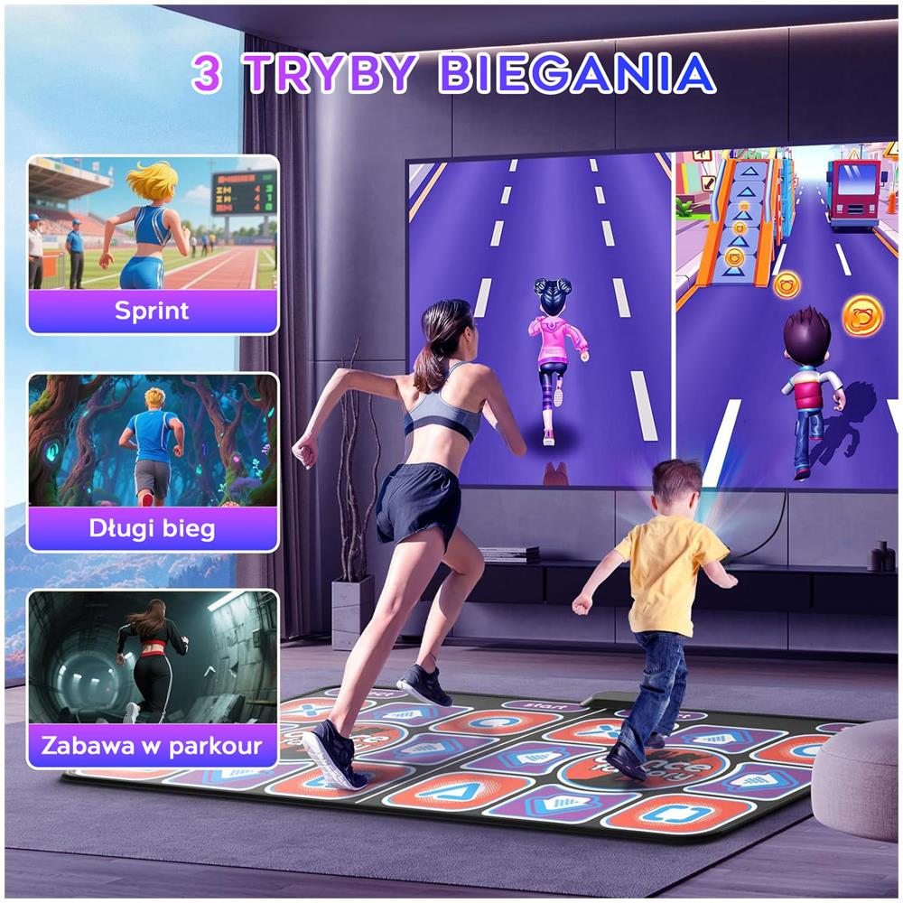 TAPPETINO DA DANZA INTERATTIVO SPORT MOVIMENTO YOGA CON TELECAMERA HD WIFI HDMI 8in1 - Foto 4