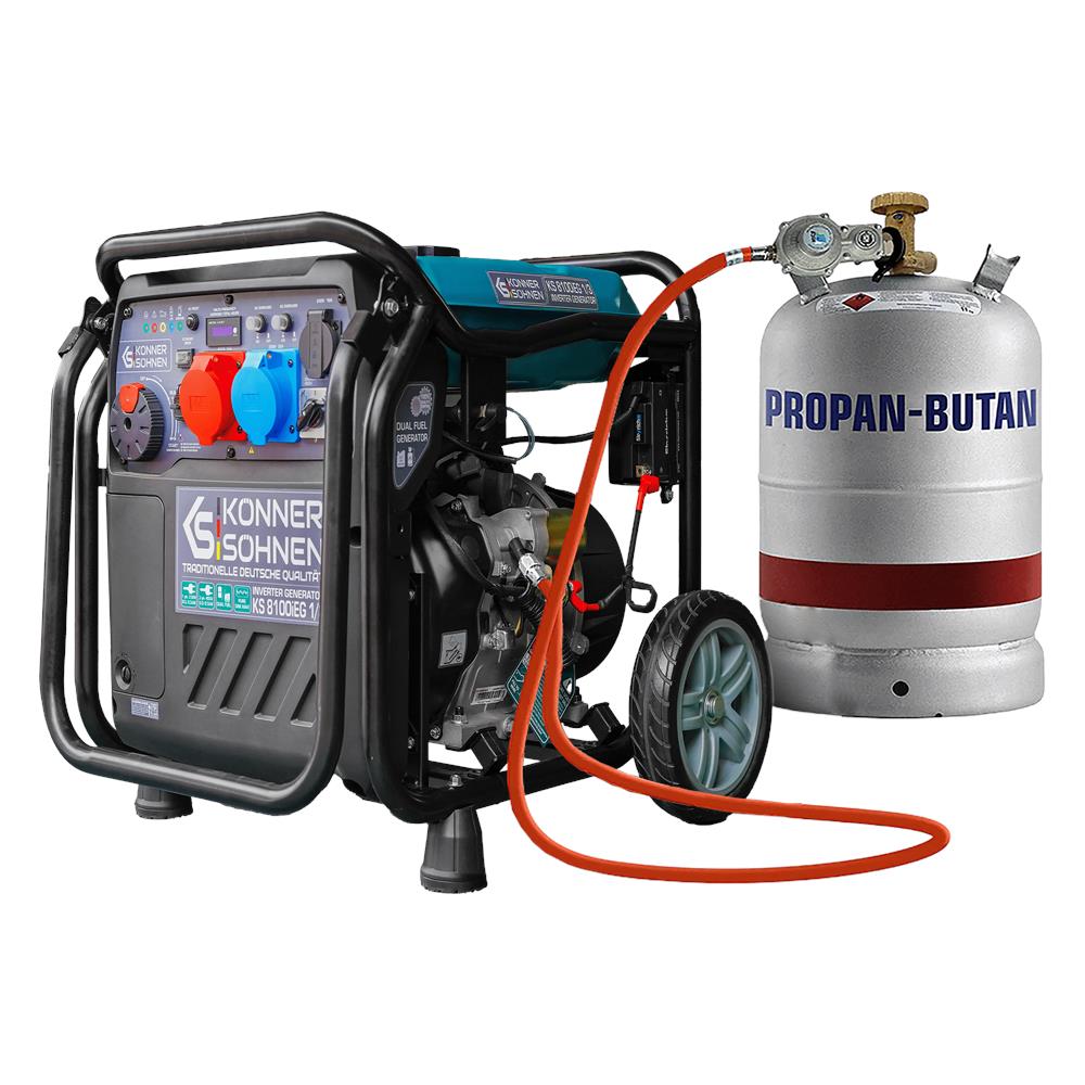 Generatore inverter a GPL /benzina KS 8100iEG 1/3 Tensione, V 230/400 Potenza massima, kW 8,5**kW (230V) / 8,5**kW (400V) - Foto 1