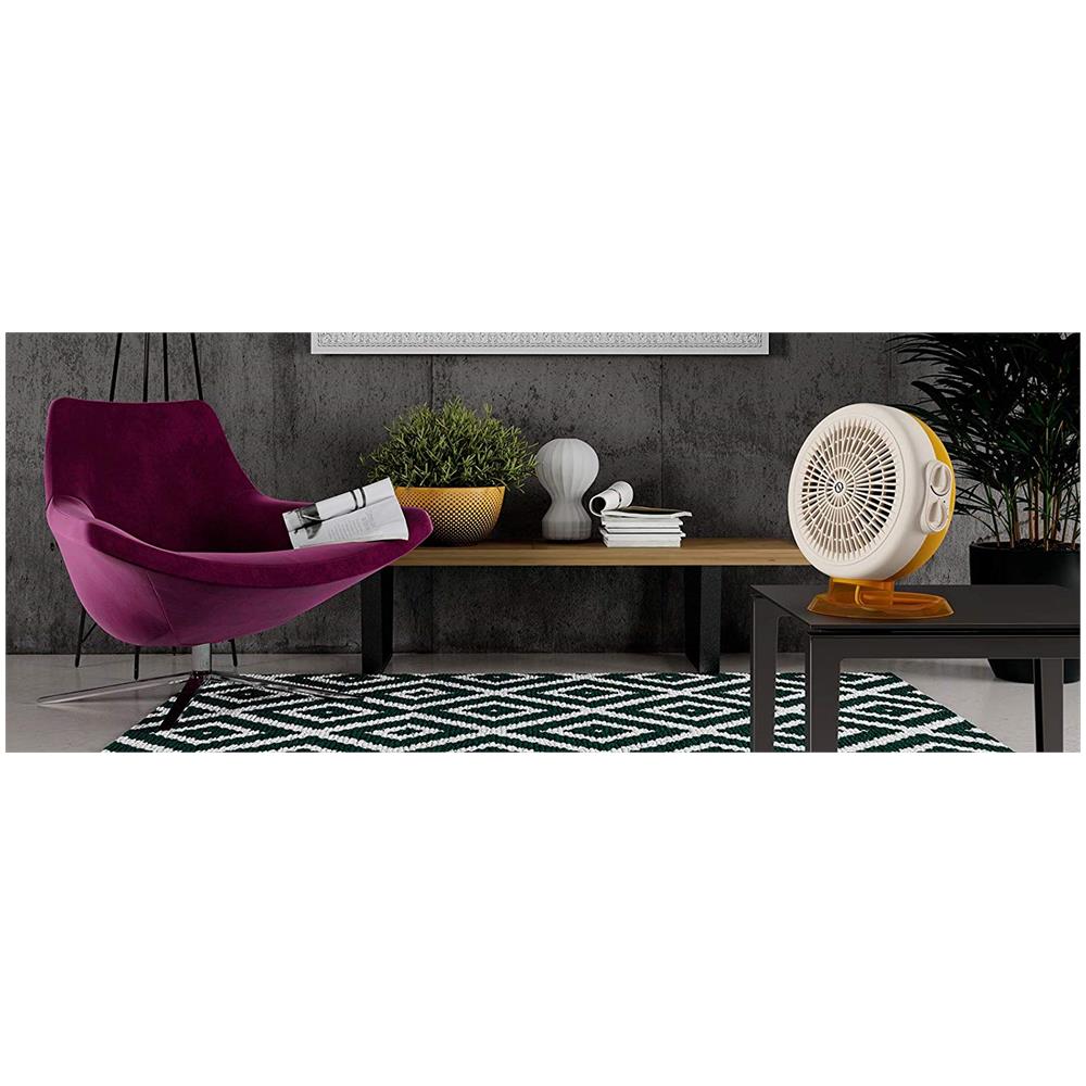 Termoventilatore Caldo Circle 22 H Ion Potenza 2000 W Colore Arancione / Bianco - Foto 2
