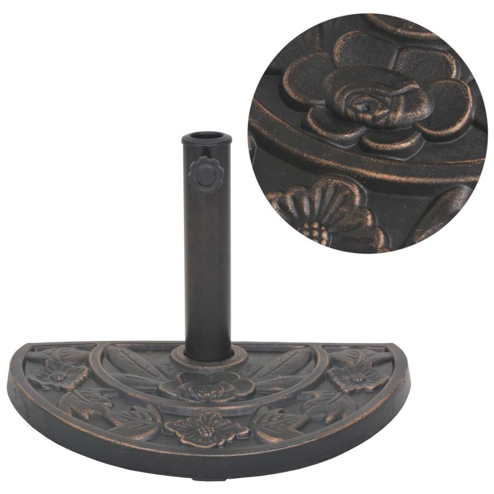 Base Per Parasole A Semicerchio In Resina Bronzo 9 Kg - Foto 1