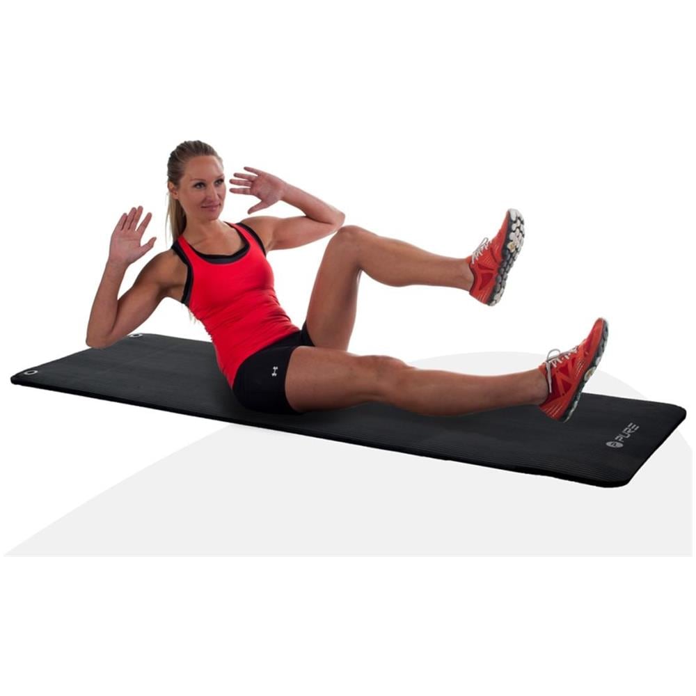 Tappeto Da Allenamento Nbr Nero 180x60x1,5cm Con Fori Pure 2 Improve - Foto 3