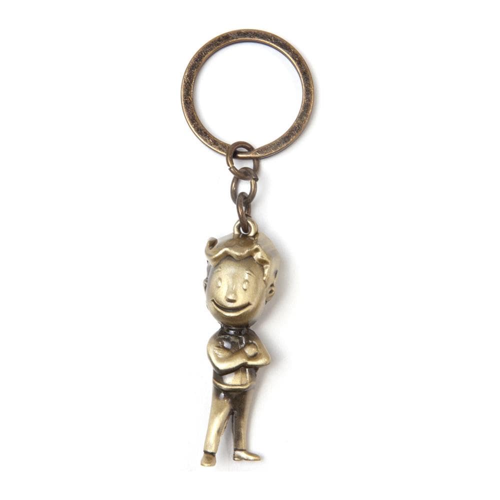 Fallout - Golden Vault Boy 3d Metal (portachiavi)  - Foto 1