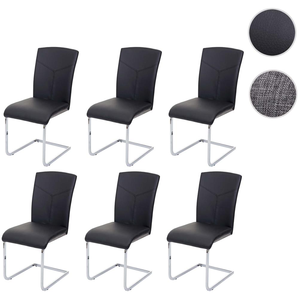 Mendler Set 2X sedie Soggiorno Eleganti HWC-C41 Design Moderno Ecopelle Sala Pranzo - Bianco