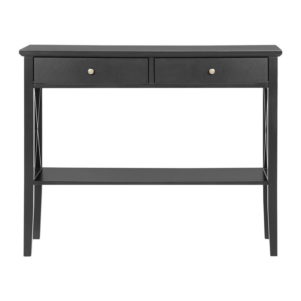 Tavolino Consolle Nero Con 2 Cassetti Avenue - Foto 2