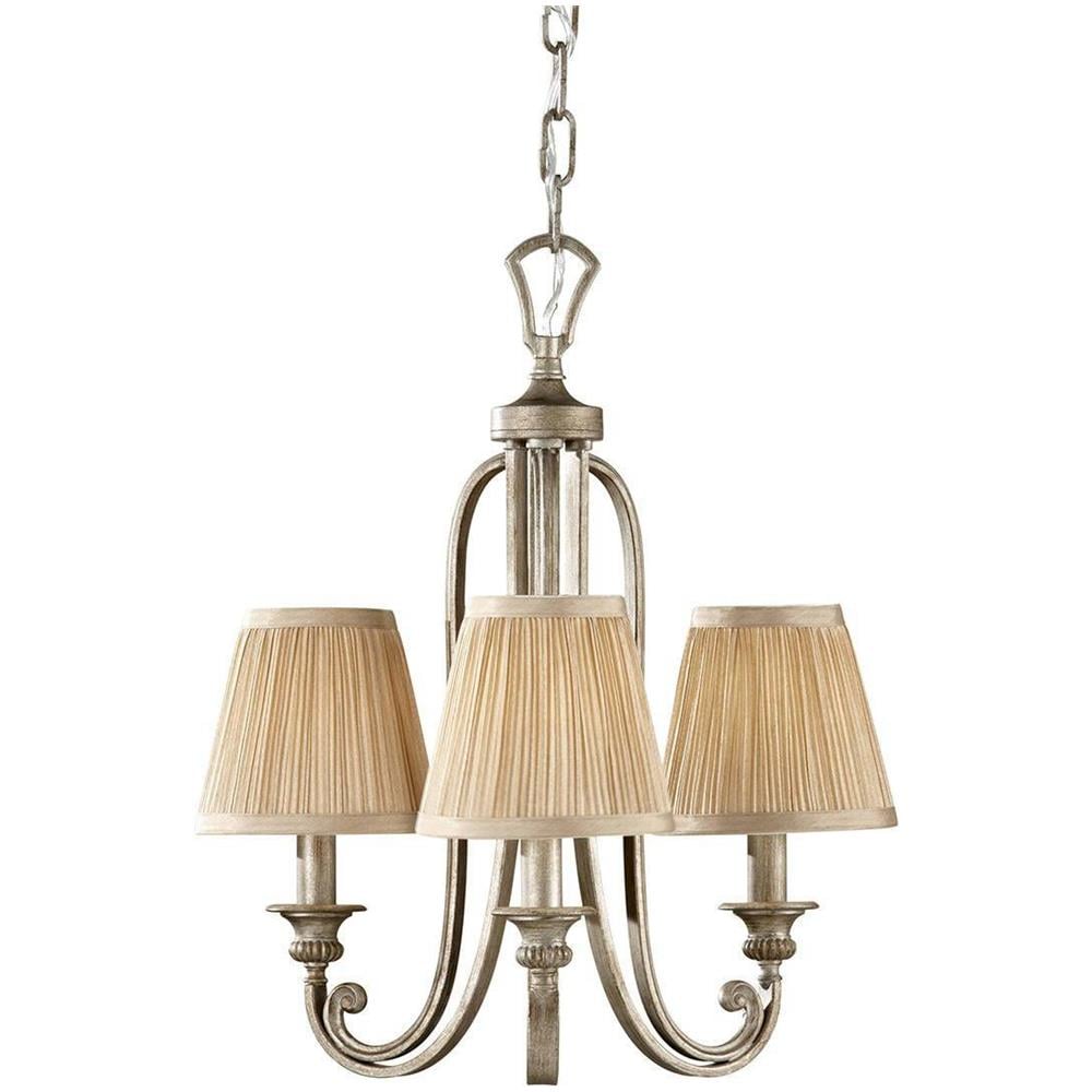 Lampadario Multi Braccio 3 Luci Finitura Argento Sabbia, E14 - Foto 1