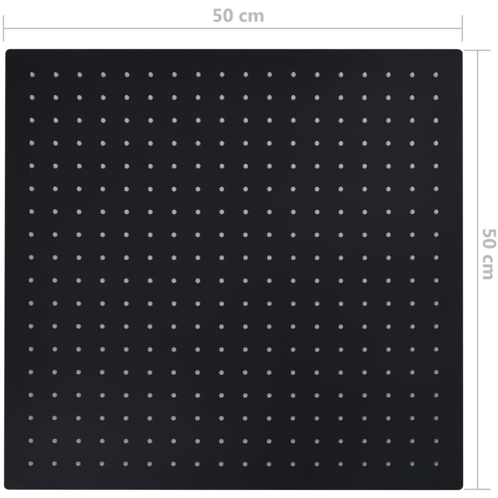 Testa Doccia A Pioggia In Acciaio Inox 50x50 Cm Quadrata Nera - Foto 7