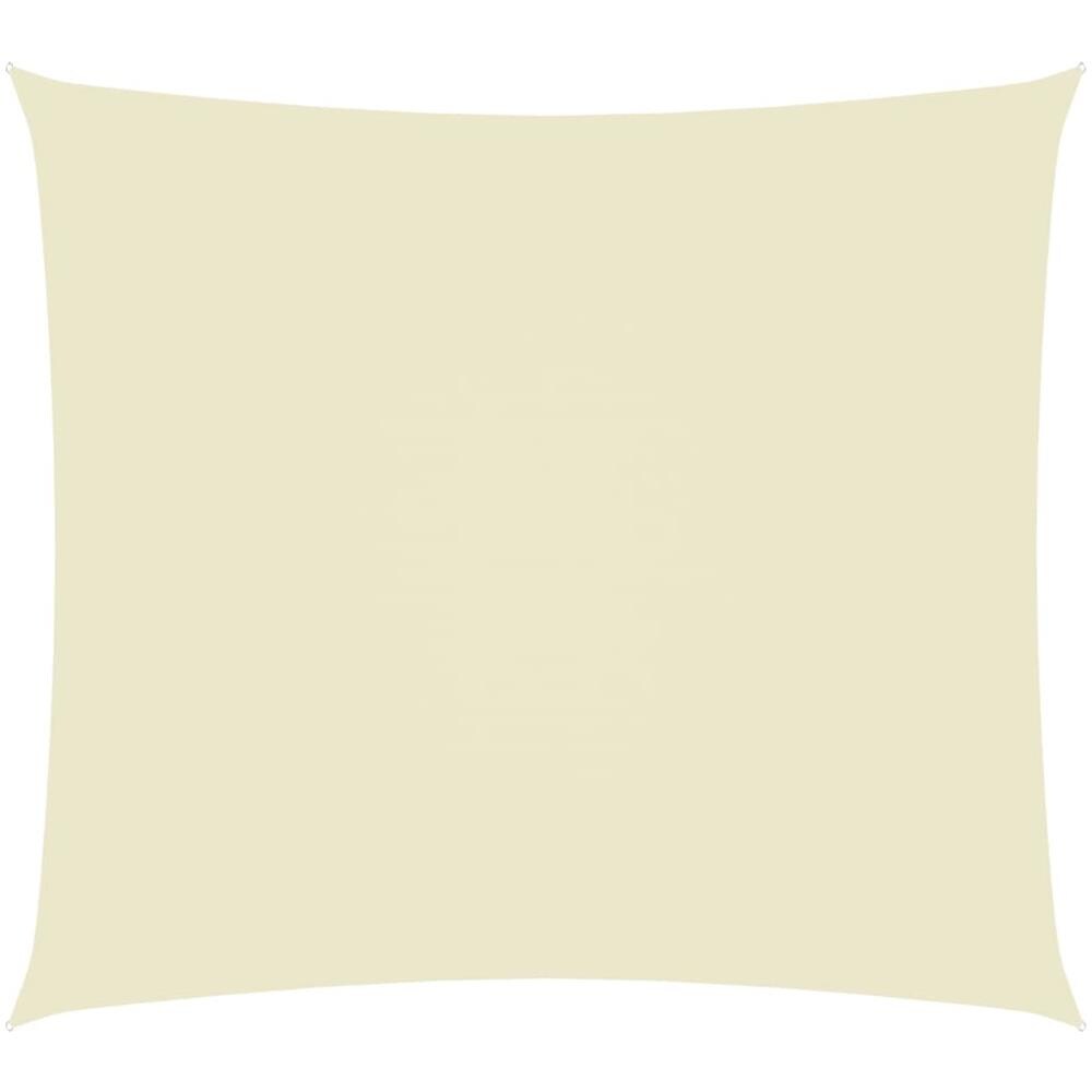 Parasole a Vela Oxford Rettangolare 3,5x4,5 m Crema - Foto 1