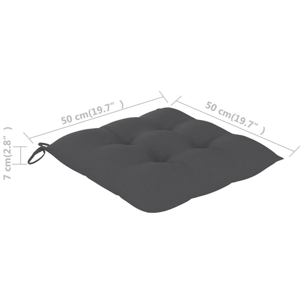 Cuscini Per Sedie 6 Pz Antracite 50x50x7 Cm In Tessuto - Foto 6