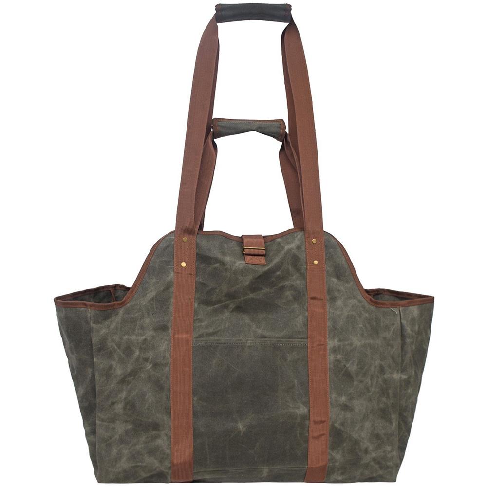 Borsa per legna da ardere in tela, cestino per legna, borsa per la