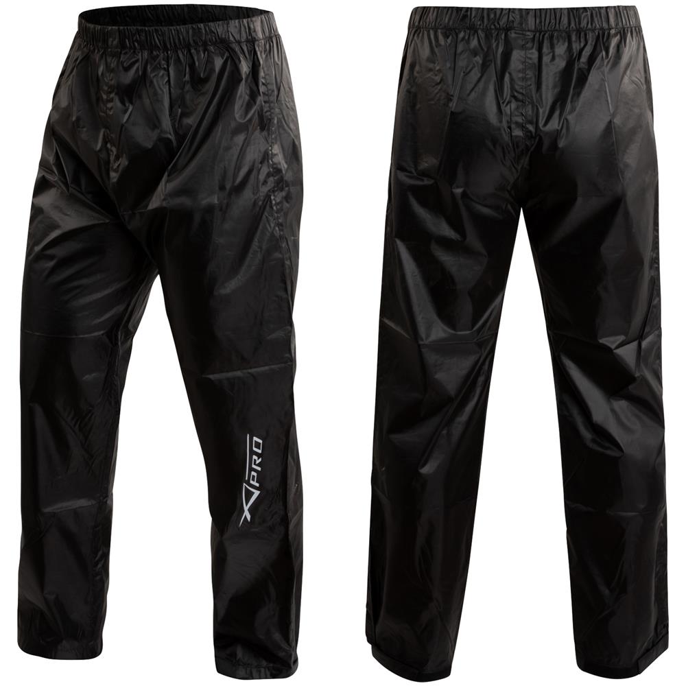Pantaloni Antipioggia Foderato Anti Vento Impermeabili Antiacqua Moto Nero Xxl - Foto 2