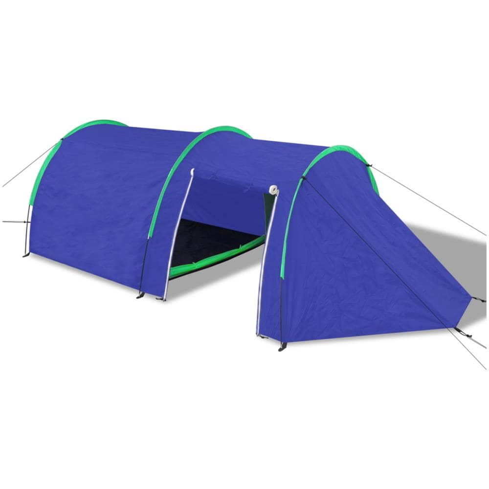 Tenda da Campeggio Impermeabile per 4 Persone Blu e Verde  - Foto 2