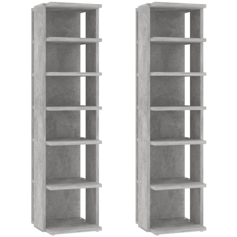 Scarpiere 2 pz Grigio Cemento 27,5x27x102 cm - Foto 1