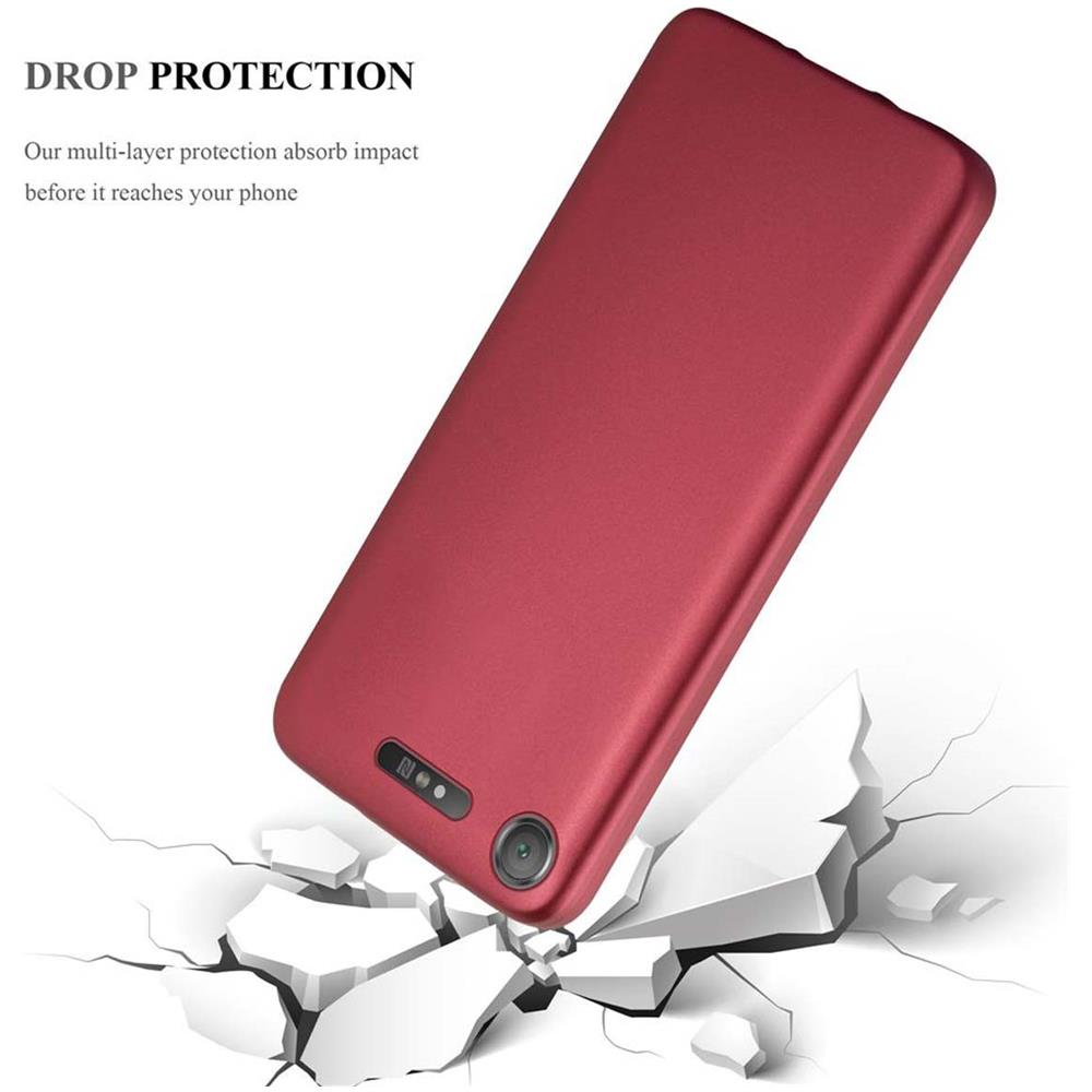 Custodia Compatibile Con Sony Xperia Xz1 In Rosso Metallico - Coperchio Protettivo In Silicone Tpu Flessibile - Foto 8