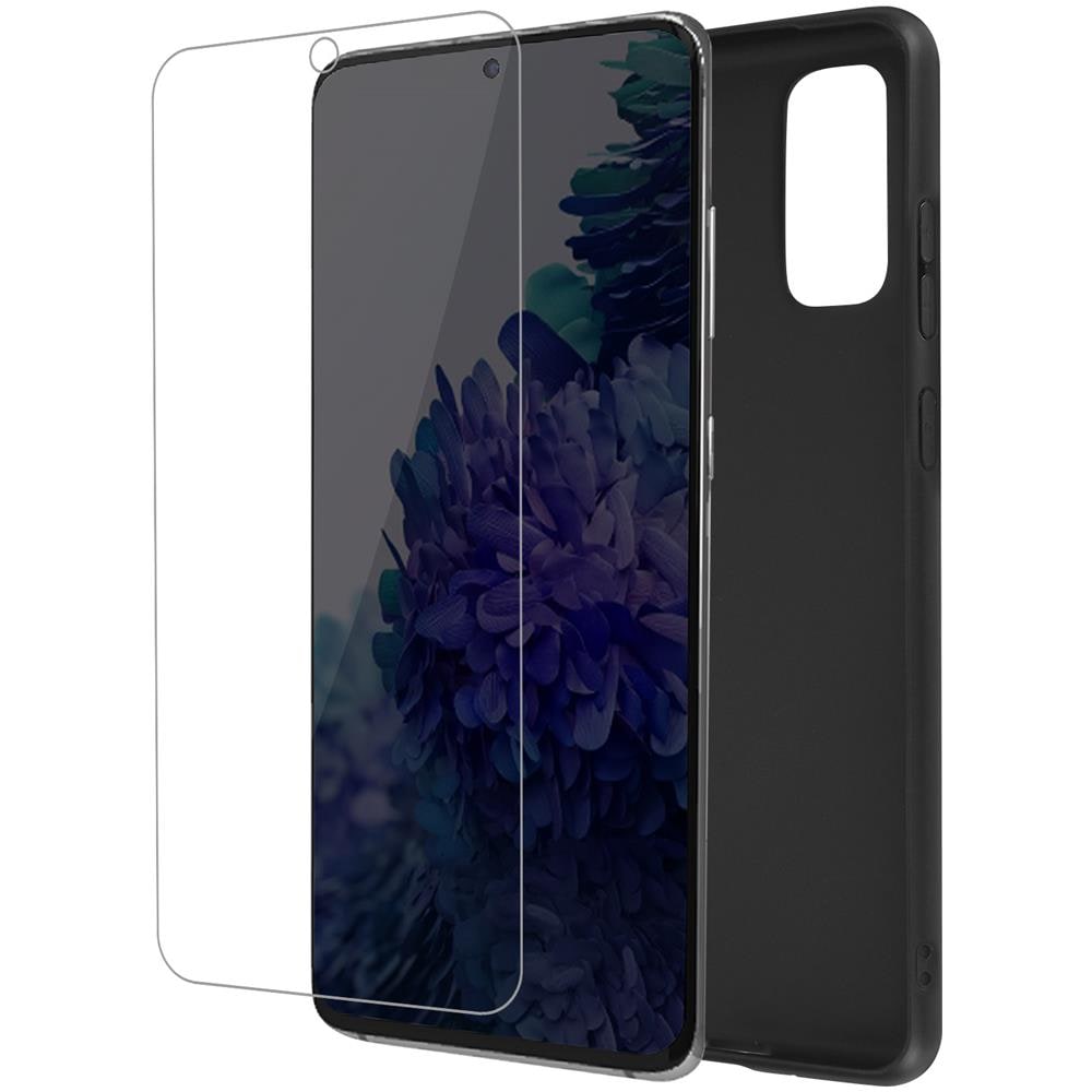 Cover Silicone Samsung Galaxy S20 Fe Nera + Vetro Temperato 9h Trasparente - Foto 1