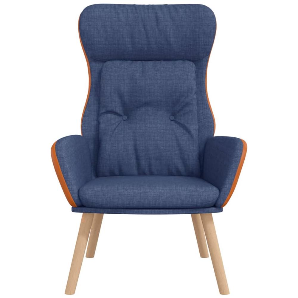 Poltrona Rilassante Blu In Tessuto E Pvc - Foto 3