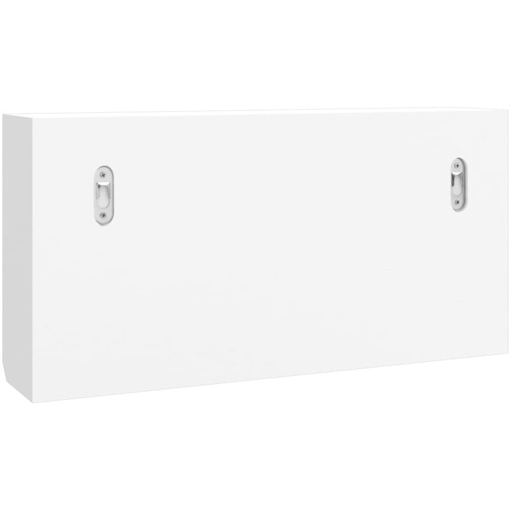 Armadietto Per Chiavi Bianco 40x8,5x20 Cm In Legno E Acciaio - Foto 10