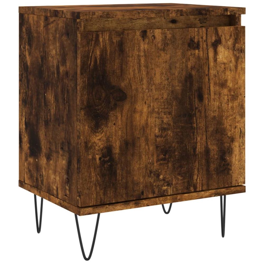 Comodino Rovere Fumo 40x30x50 Cm In Legno Multistrato - Foto 1