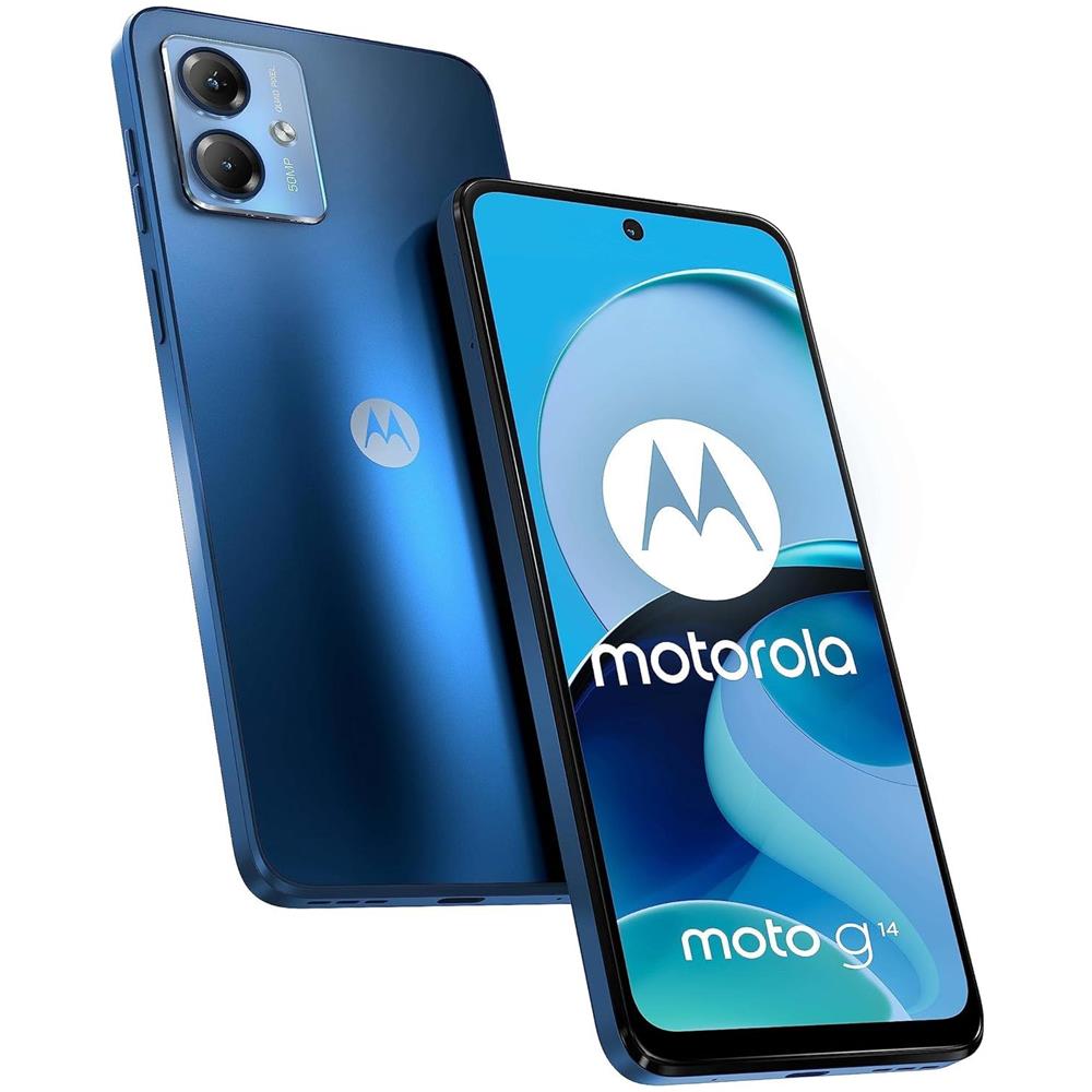 Moto G14 4G 256GB 8GB Ram Dual Sim Display 6.5" Full HD+ Slot Micro SD Fotocamera 50 Mpx Android Skye Blue - Foto 1