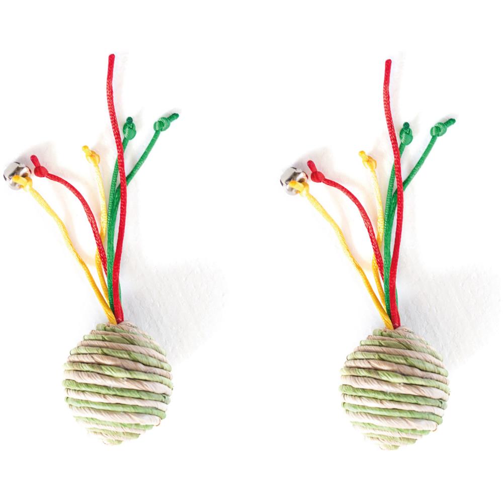 Set 2 Pezzi Gioco Pet Gatti Modello Funny Pallina Resistente Per Animali Domestici - Foto 1