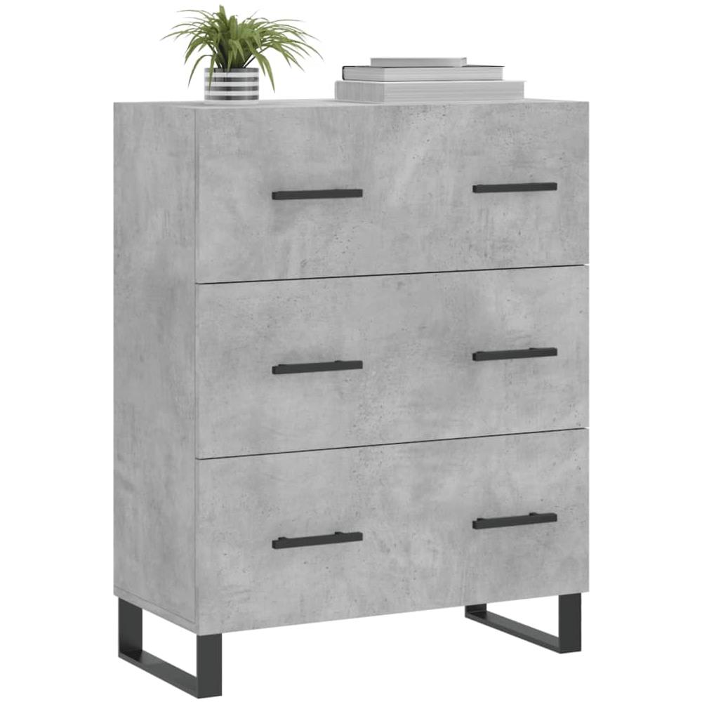 Credenza Grigio Cemento 69,5x34x90 Cm In Legno Multistrato - Foto 3