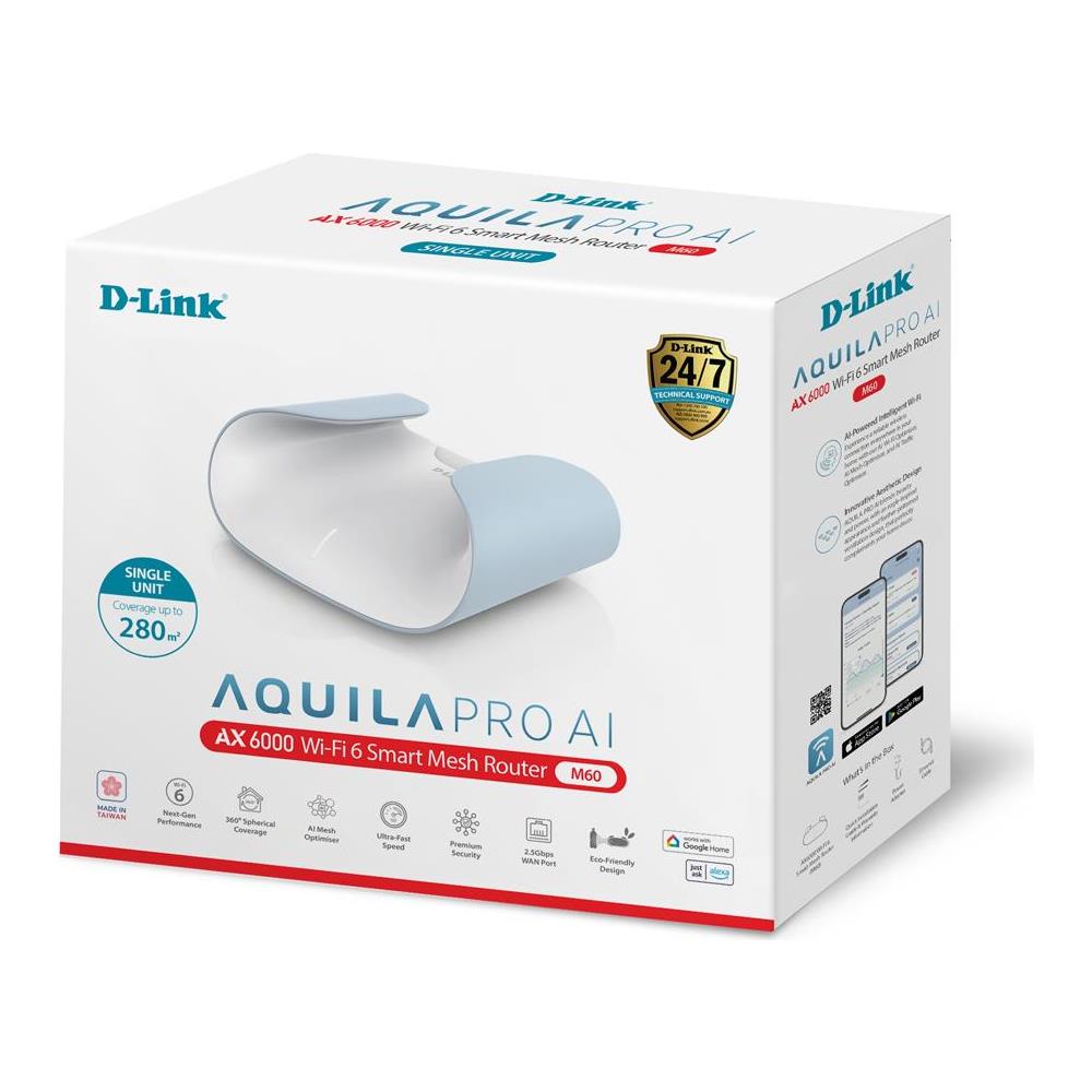 M60 Sistema Wi-Fi Mesh Dual-band (2.4 GHz / 5 GHz) Wi-Fi 6 (802.11ax) Bianco 4 Interno - Foto 5