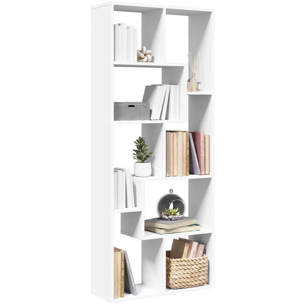 Libreria Divisorio Bianca 67x25x161,5 cm in Truciolato - Foto 2