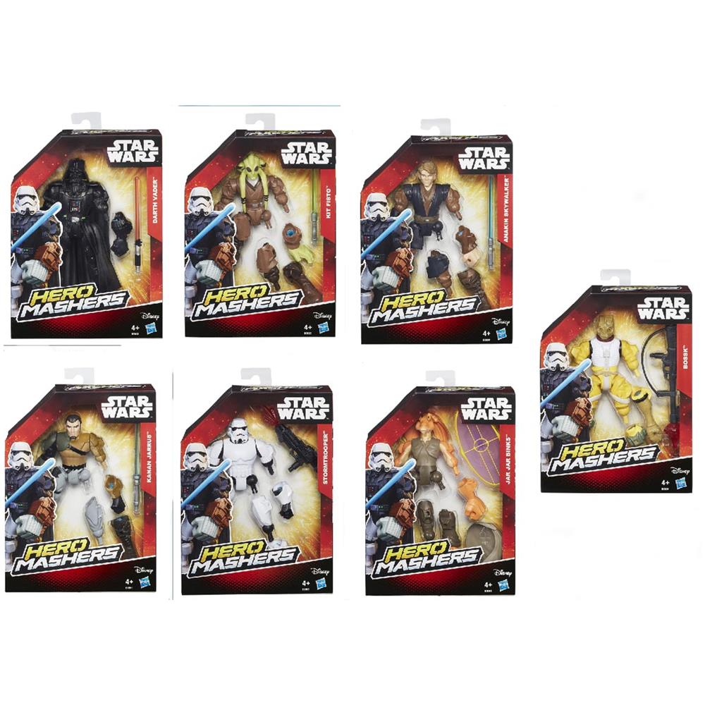 Star Wars Mashers Eroe - Figurine Di Base, Modelli Assortiti, 1 Pezzo - Jar Jaar Binks - Foto 1