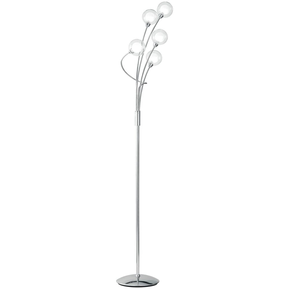 I-BLOG-PT5 - Lampada da terra Piantana semplice cromata e elegante 28 watt G9 - Foto 1