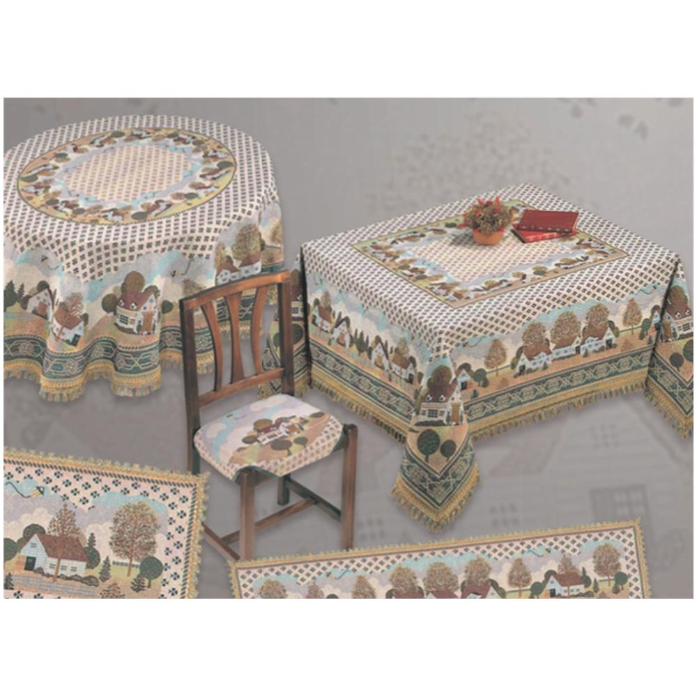 Copritavolo Jacquard Disegno Casette By Suardi 150x180 Casette - Foto 2