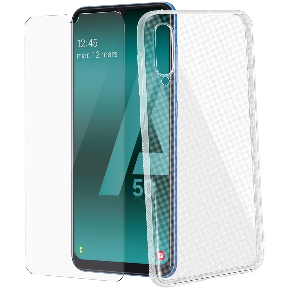 Cover Posteriore + Pellicola Vetro Temperato Trasparente Samsung Galaxy A50 - Foto 5