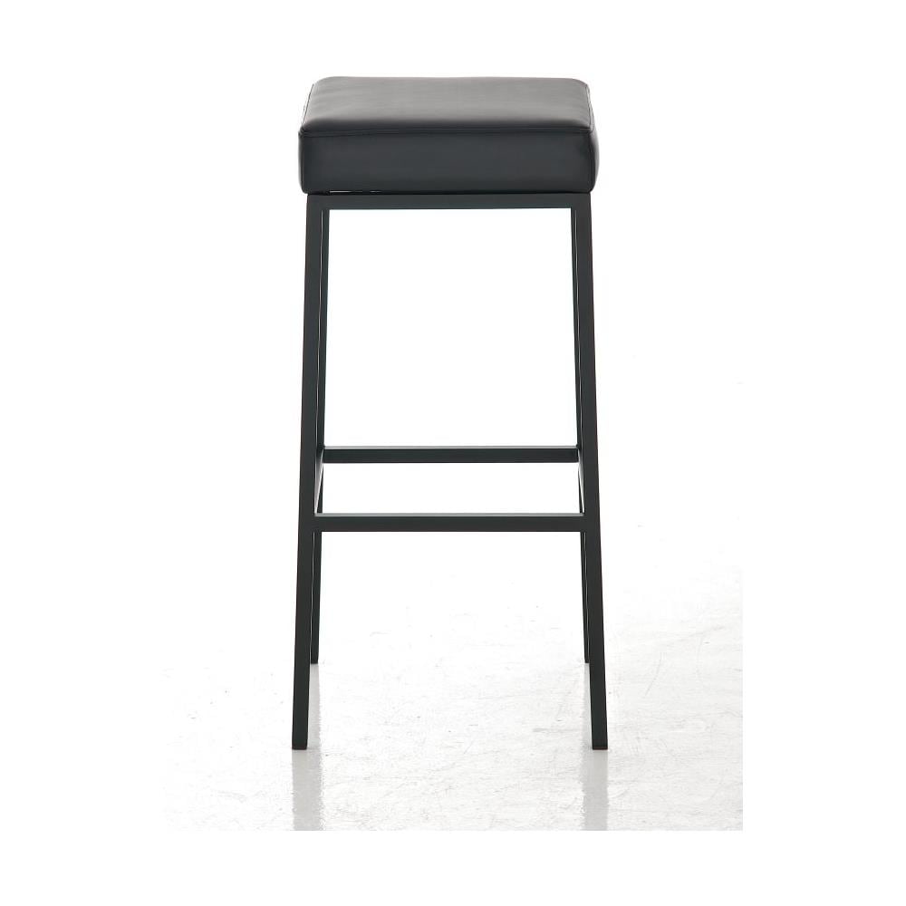 Sgabello Bar Montreal Imbottito In Similpelle I Sgabello Panchetto Design Cucina Bar I Sgabello Bancone Alt. 80 CM Nero Metallo Nero - Foto 2