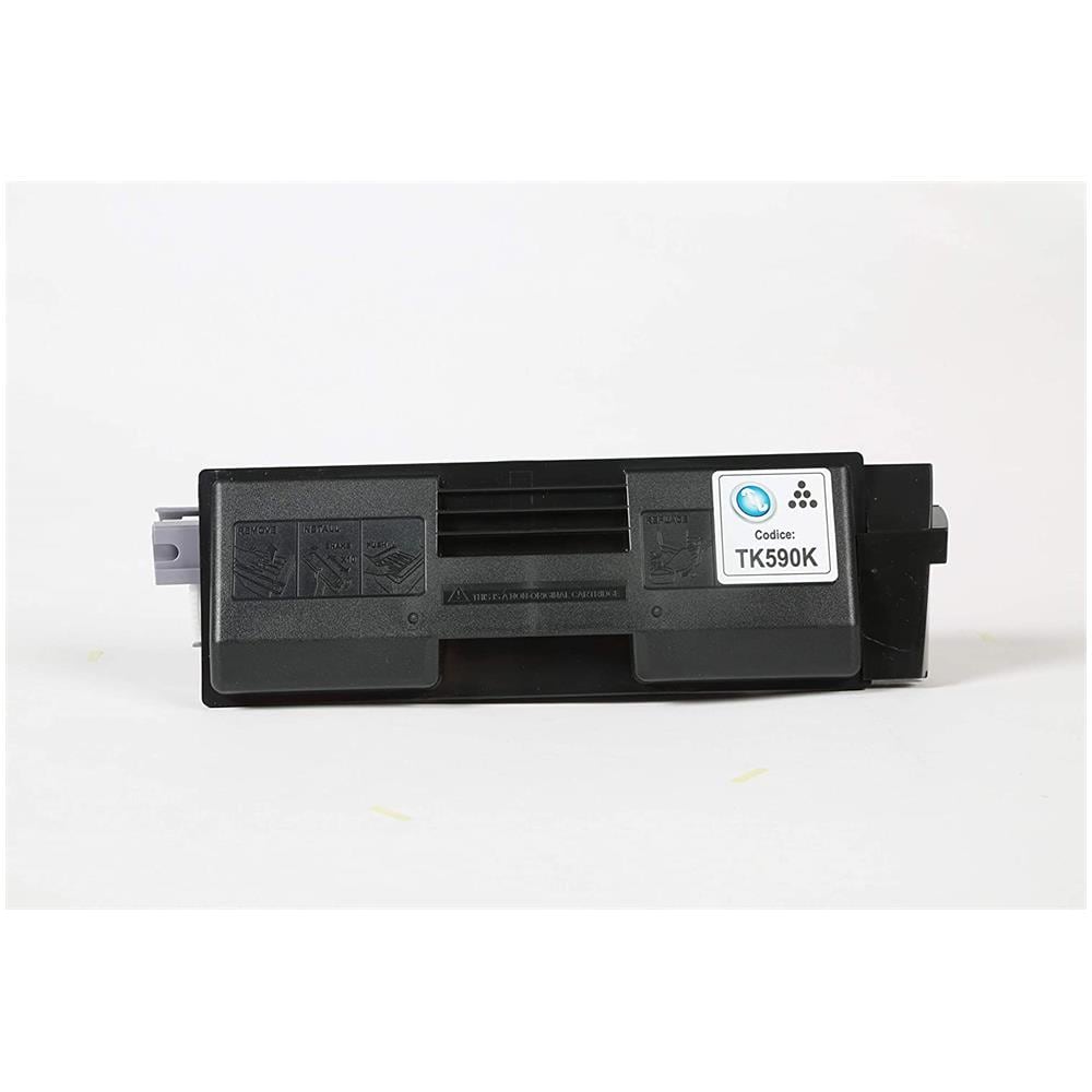 TONER COMPATIBILE - Kyocera Tk-590k Nero 1t02kv0nl0 Per Fs-c2026mfp, C2126mfp, C2526mfp, C2626mfp, C5250dn, Ecosys M6026cdn, M6526cdn, P6026cdn Fornito Di Intelligent Chip Capacità 7000 Copie Made In Italy - Foto 5